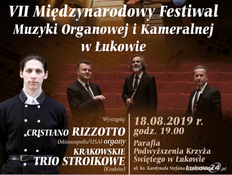 Piąty koncert w ramach „VII Międzynarodowego Festiwalu Muzyki Organowej i Kameralnej w Łukowie" - Zdjęcie główne