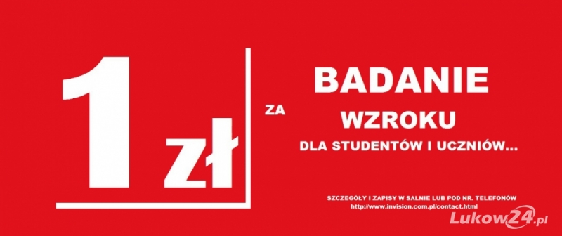 BADANIE WZROKU ZA 1 zł… dla uczniów i studentów - Zdjęcie główne