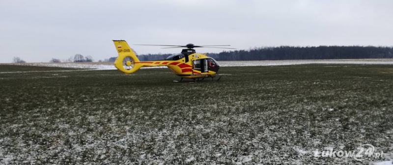 Wypadek w Wilczyskach. Interweniował śmigłowiec - Zdjęcie główne