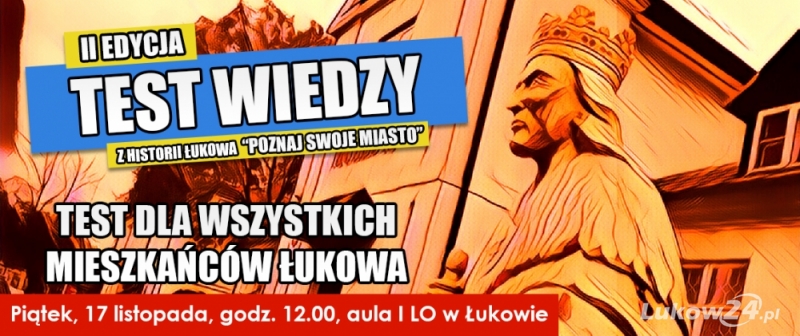 Napiszą test wiedzy o Łukowie - Zdjęcie główne