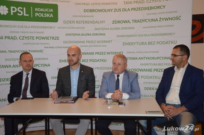 Europoseł Hetman przyjechał do Łukowa popierać kandydatów z listy PSL - Zdjęcie główne