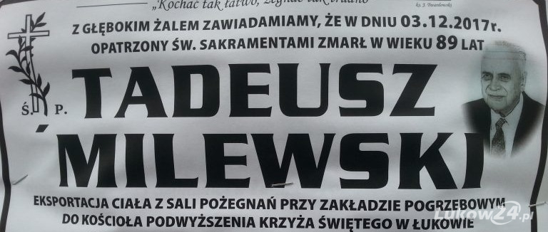 Pożegnanie Tadeusza Milewskiego - Zdjęcie główne