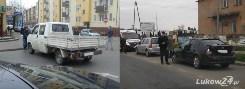 Dzisiejsze (poranne) zdarzenia drogowe w Łukowie - Zdjęcie główne