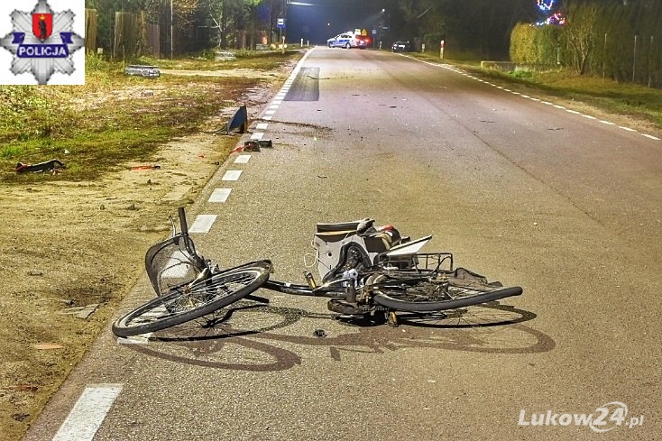 ROWERZYSTA POTRĄCONY PRZEZ SAMOCHODOWĄ PRZYCZEPKĘ - Zdjęcie główne