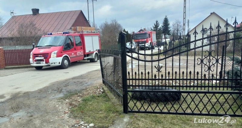 Pożar w Wólce Domaszewskiej. Jedna osoba poszkodowana  - Zdjęcie główne