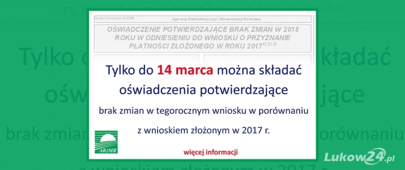 ARiMR przypomina: złóż oświadczenie! - Zdjęcie główne