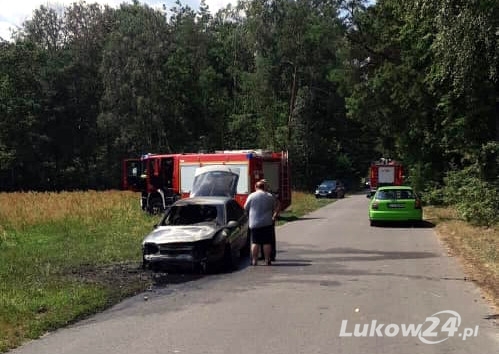 Opel spłonął niemal doszczętnie  - Zdjęcie główne