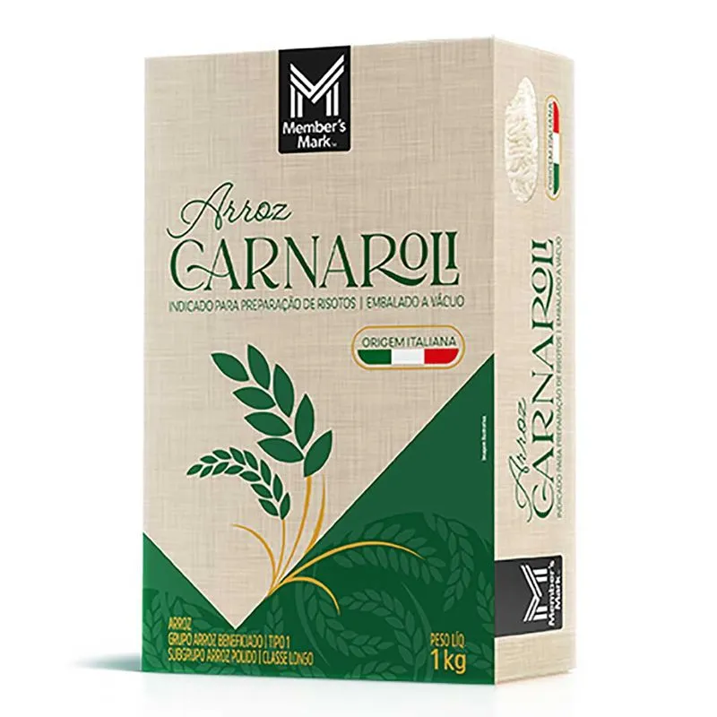 Arroz Carnaroli Member's Mark Caixa 1Kg