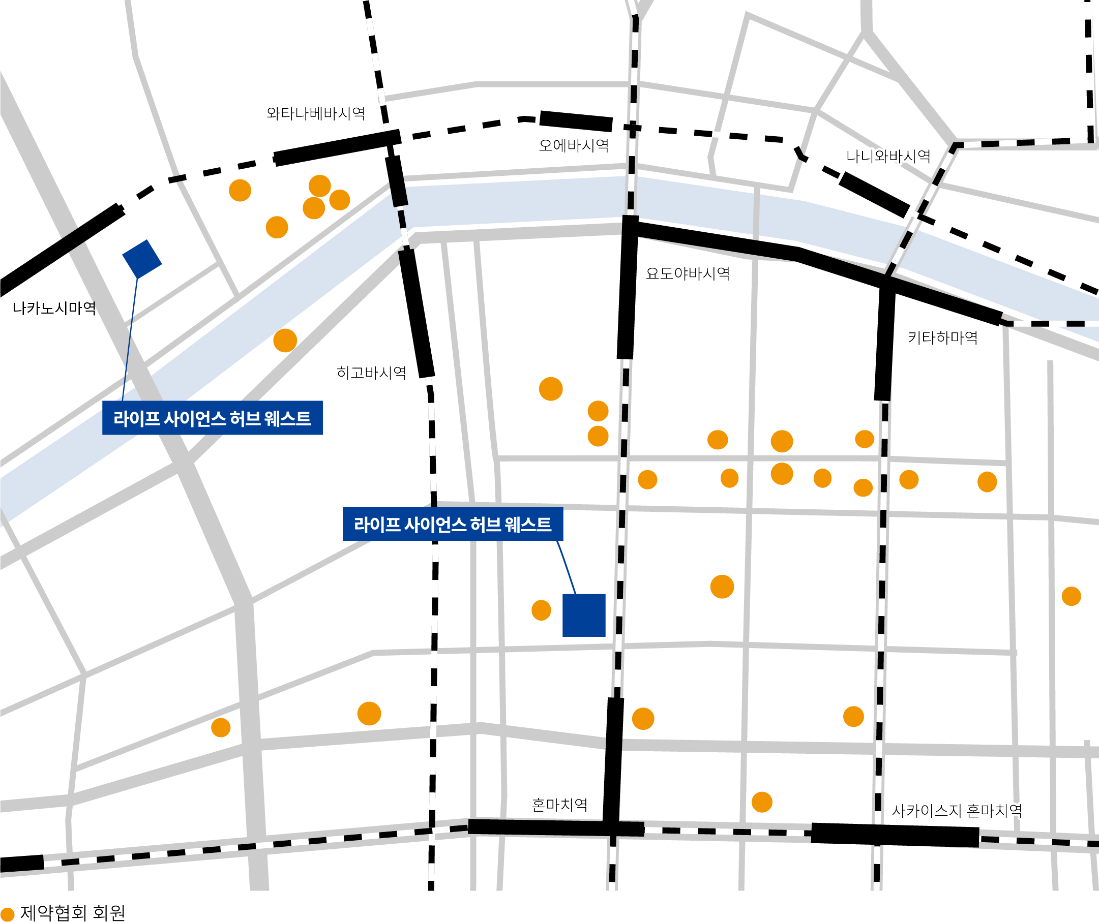 오사카 에어리어 지도