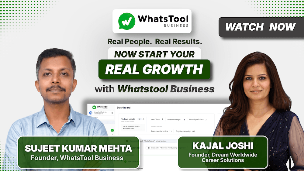 I grew my business 3x with WhatsTool Business.