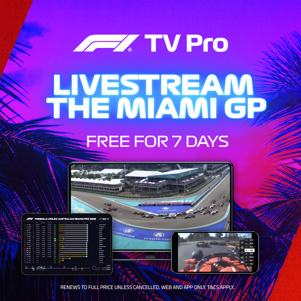 F1 TV Pro Are Offering A 7-Day Free Trial To Get You Closer To All The Action