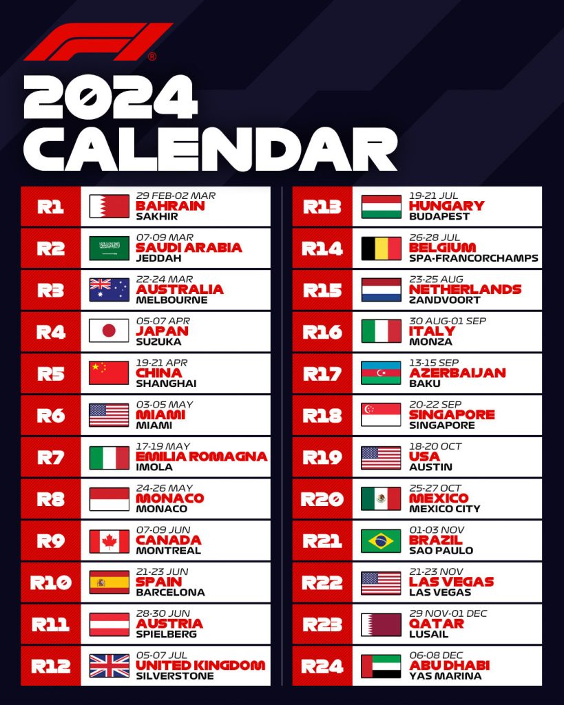 F1 Calendar 2024 To Printable Cindy Deloria