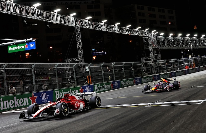 Our Favourite Reactions To Leclerc’s Stunning Last Lap Lunge On Perez In Vegas