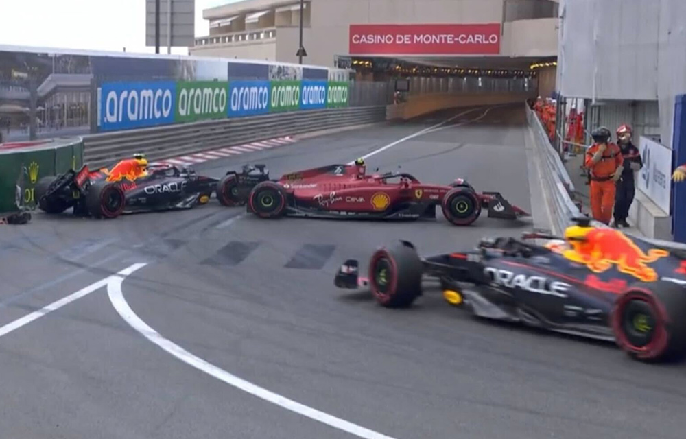 F1 Monaco Qualifying Crash