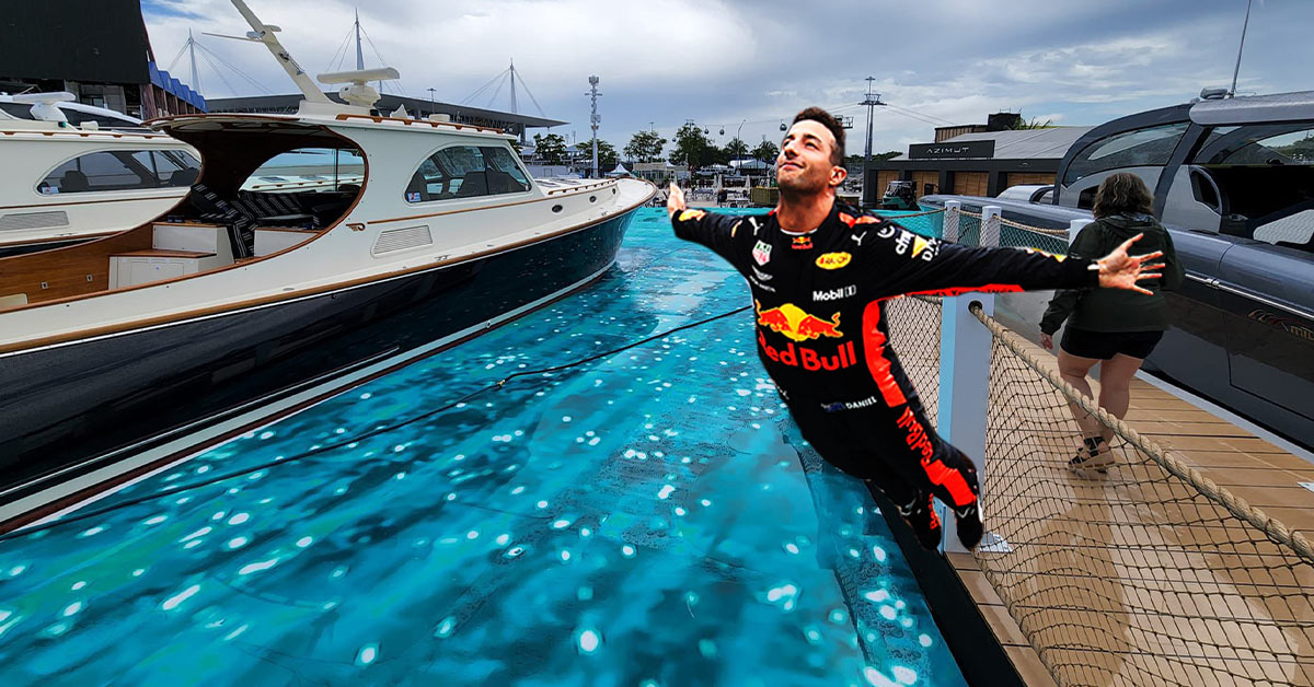 F1 fans 'embarrassed' by fake water as Miami GP marina built - 'Does not  represent us', F1, Sport