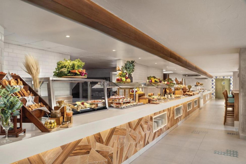 The breakfast buffet