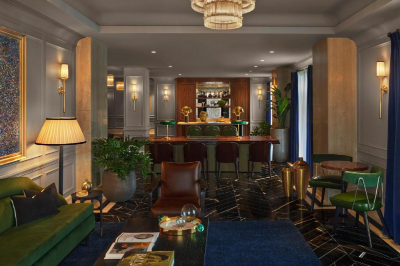 Lounge area with refined decor