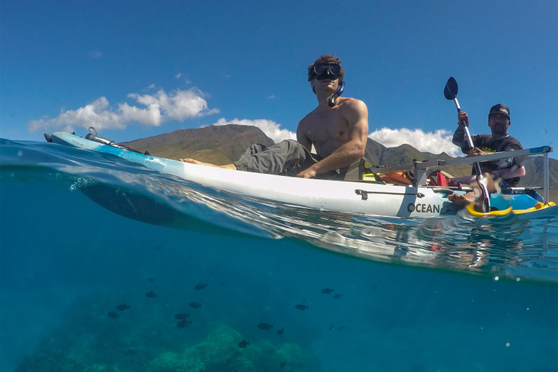 Kayak and snorkeling at Maui