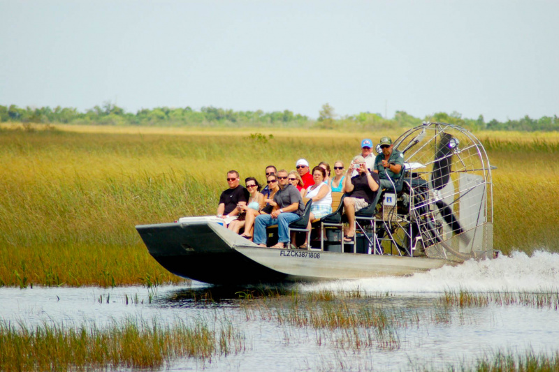 An airboat exploring the Everglades
