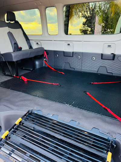 There is enough space for passengers to remain in their wheelchairs