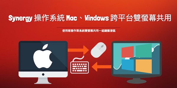 [超實用工具] Synergy 操作系統 Mac、Windows 跨平台雙螢幕共用 - 電腦王阿達
