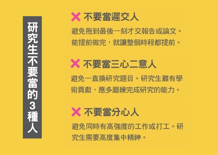 ▲輔仁大學助理教授周偉航提醒研究生最好別當這三種人