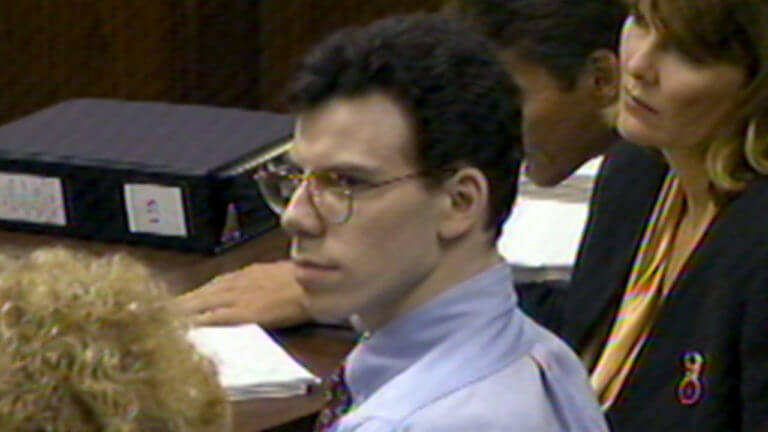 Erik Menendez listens to opening statements in his murder trial