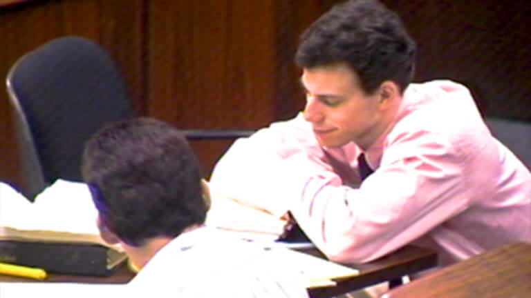 The Menendez brothers appear in court during their murder trial