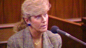 Karen Farrell testifies in the Menendez brothers murder trial