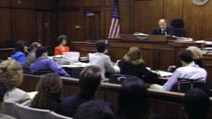 The judge and counsel discuss the Menendez brothers' second trial