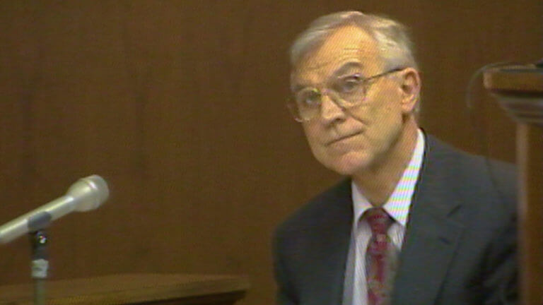 Psychiatrist Dr. George Barnard takes the stand during the penalty phase of the trial against Aileen Wuornos