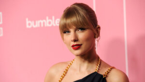 Taylor Swift arrives at Billboard's Women in Music