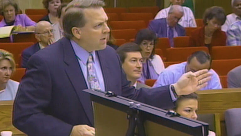 An attorney questions a witness in court