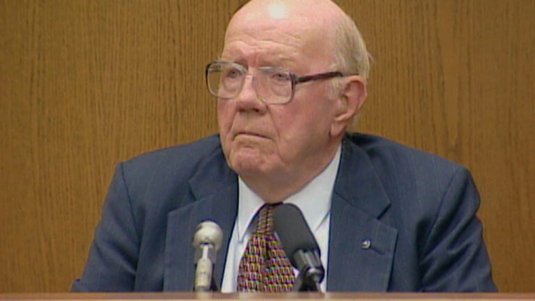 Forensic meteorologist William Haggard takes the stand outside the presence of the jury in Michael Peterson's trial.