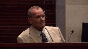 A man testifies in court