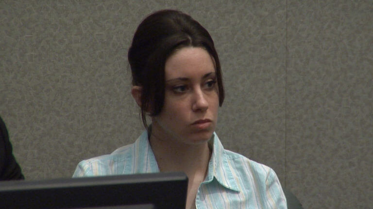 Casey Anthony looks on during her murder trial