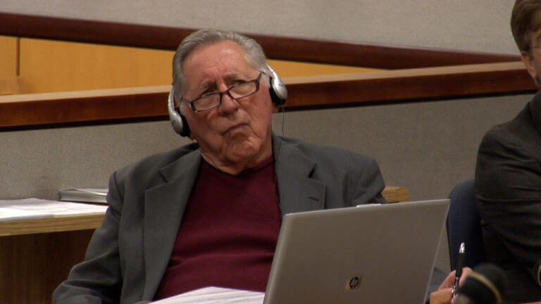 Richard Fortner listens to opening statements in his murder trial