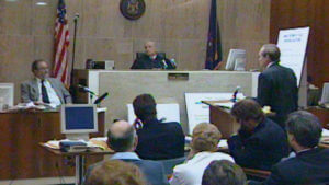 Judge presides over courtroom