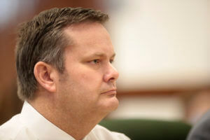 Chad Daybell sits in court