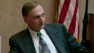 A man testifies in court