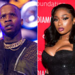 split screen of tory lanez and megan thee stallion