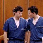 Lyle, left, and Erik Menendez leave the courtroom in Santa Monica, Calif., in this Aug. 6, 1990 file photo