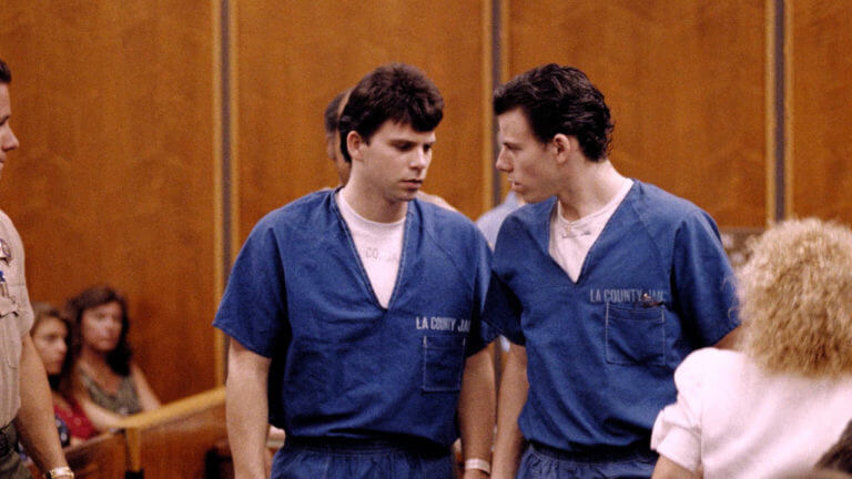 Lyle, left, and Erik Menendez leave the courtroom in Santa Monica, Calif., in this Aug. 6, 1990 file photo