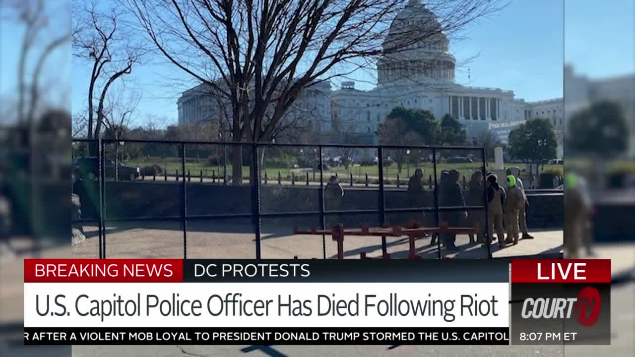 1 7 21 U S Capitol Police Officer Has Died Following Riot Court Tv