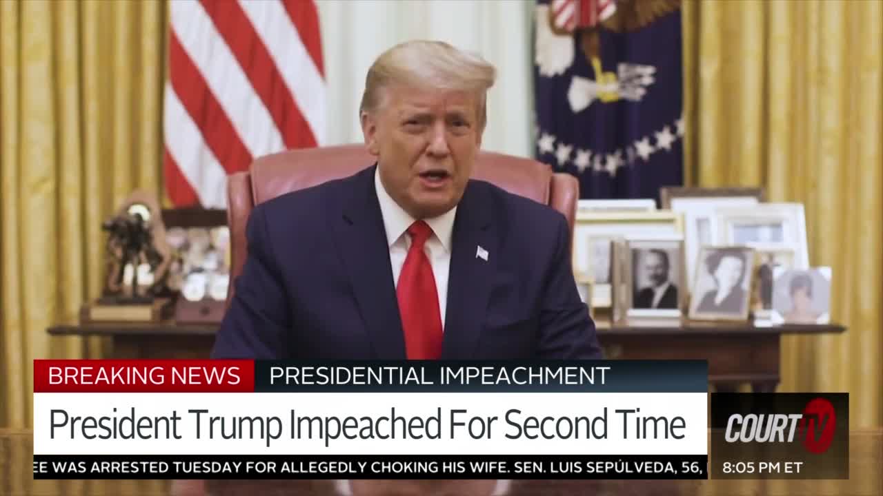 President Trump Impeached for Second Time Court TV Video