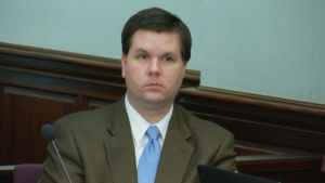 Justin Ross Harris appears in court during his murder trial