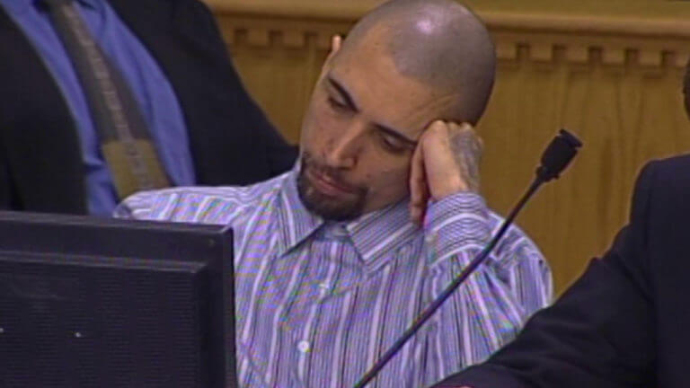 Allen Andrade listens to testimony in his murder trial