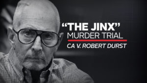 Graphic of Robert Durst with text: 