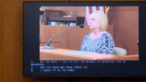 videotaped testimony from a woman in court