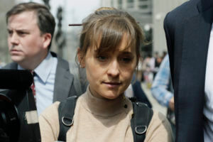 Allison Mack leaves federal court in the Brooklyn borough